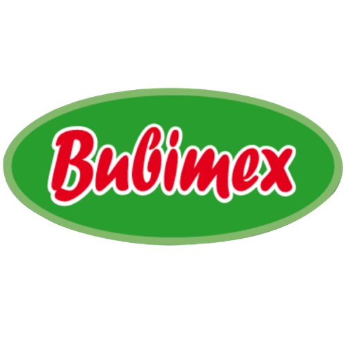Logotio de la marca Bubimex  de alimentación para perros y gatos en la sección la tienda de la clínica veterinaria El Jardín